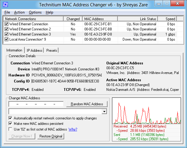 Cara merubah mac address komputer